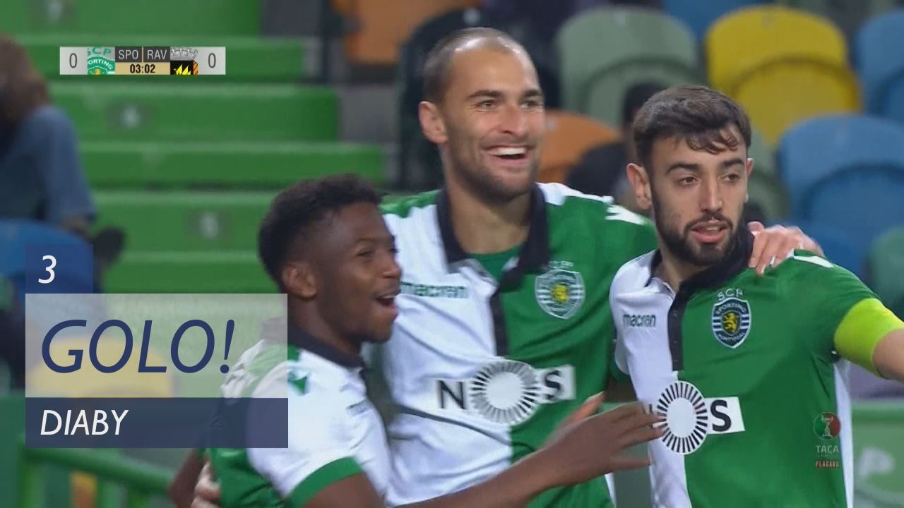 GOLO! Sporting CP, A. Diaby aos 3', Sporting CP 1-0 Rio Ave FC