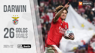 DARWIN NÚÑEZ: Os 26 golos na Liga 2021/22