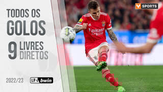 Os 9 golos de livre direto na Liga 2022/23