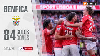 BENFICA: Os 84 golos na Liga 2024/25