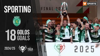 SPORTING: Os 18 golos na Taça de Portugal 2024/25