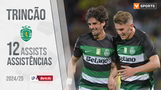 TRINCÃO: As 12 assistências na Liga 2024/25