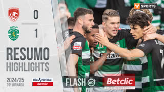 I Liga (29ªJ): Resumo Flash Santa Clara 0-1 Sporting