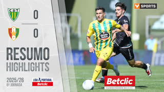 Liga Portugal Betclic (6ªJ): Resumo Tondela 0-0 Estrela Amadora