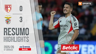 Liga Portugal Betclic (6ªJ): Resumo AFS 0-3 Benfica