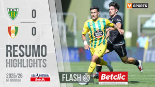 Liga Portugal Betclic (6ªJ): Resumo Flash Tondela 0-0 Estrela Amadora