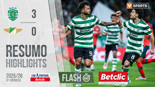 Liga Portugal Betclic (6ªJ): Resumo Flash Sporting 3-0 Moreirense