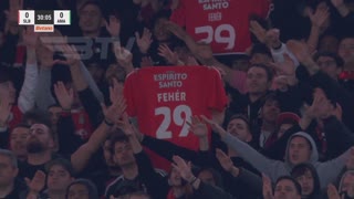 Ovação a Fehér aos 29 minutos