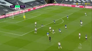 GOLO! Tottenham, M. Kean aos 24', Tottenham 1-0 Everton