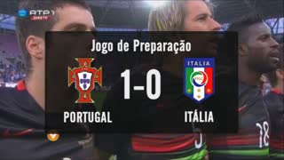 Seleção Nacional (Amigáveis): Resumo Itália 0-1 Portugal