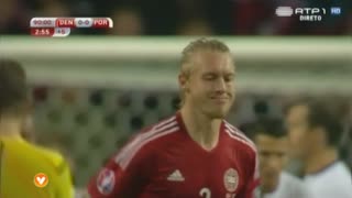 Dinamarca, Jogada, S. Kjær aos 93'