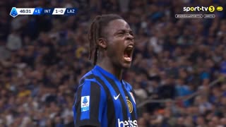 GOLO! Internazionale, Y. Bisseck aos 45'+2', Internazionale 1-0 Lazio
