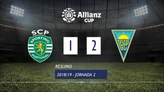 Taça da Liga (Fase 3 - Jornada 2): Resumo Flash Sporting CP 1-2 Estoril Praia